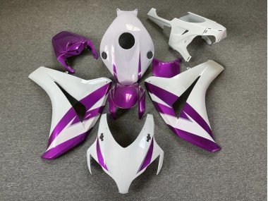 2008-2011 Glänzend Weiß & Lila Trimmen CBR1000RR Motorrad Verkleidungen