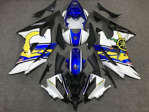 2008-2016 Weiß & Blau Custom R6 Motorrad Verkleidungen 2008-2016 Weiß & Blau Custom R6 Motorrad Verkleidungen