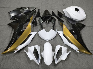 2008-2016 Custom Gold Schwarz & Weiß R6 Motorrad Verkleidungen