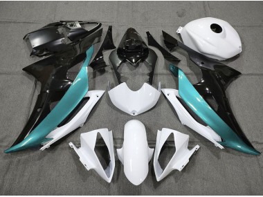2008-2016 Custom Hellblau Schwarz & Weiß R6 Motorrad Verkleidungen