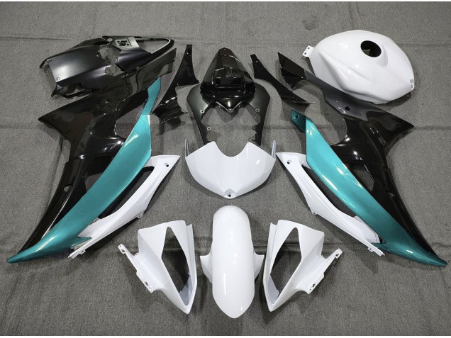 2008-2016 Custom Hellblau Schwarz & Weiß R6 Motorrad Verkleidungen 2008-2016 Custom Hellblau Schwarz & Weiß R6 Motorrad Verkleidungen