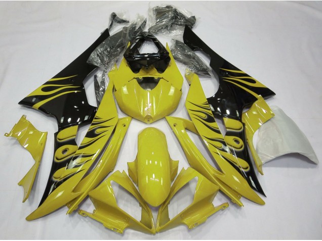 2008-2016 Gelber Flamme-Stil R6 Motorrad Verkleidungen 2008-2016 Gelber Flamme-Stil R6 Motorrad Verkleidungen