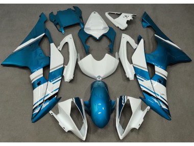2008-2016 Glänzend Weiß & Hellblau OEM-Stil R6 Motorrad Verkleidungen