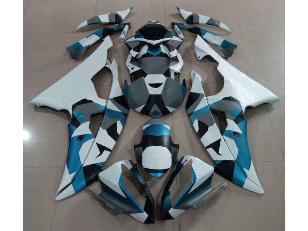 2008-2016 Gletscherblauer Schnee Tarnung R6 Motorrad Verkleidungen 2008-2016 Gletscherblauer Schnee Tarnung R6 Motorrad Verkleidungen