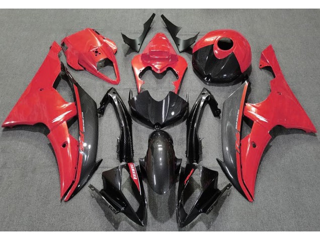2008-2016 Rot Glänzend & Kohlefaser R6 Motorrad Verkleidungen 2008-2016 Rot Glänzend & Kohlefaser R6 Motorrad Verkleidungen