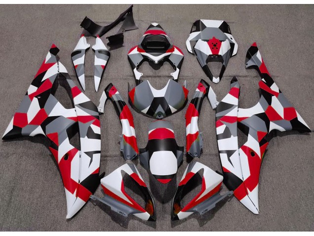 2008-2016 Rot Tarnung Uni R6 Motorrad Verkleidungen 2008-2016 Rot Tarnung Uni R6 Motorrad Verkleidungen