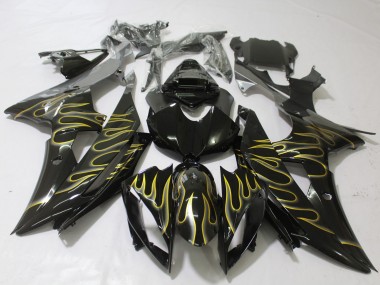 2008-2016 Schwarz Glänzend & Flame R6 Motorrad Verkleidungen