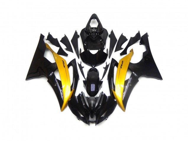 2008-2016 Schwarz & Gold Glänzend R6 Motorrad Verkleidungen 2008-2016 Schwarz & Gold Glänzend R6 Motorrad Verkleidungen