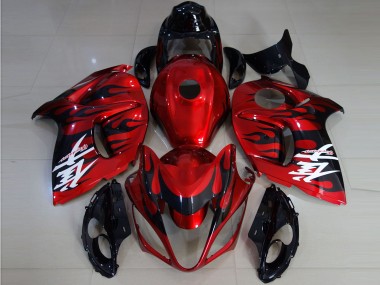 2008-2020 Leuchtend Rot & Flamme GSXR 1300 Motorrad Verkleidungen