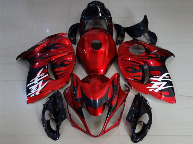 2008-2020 Leuchtend Rot & Flamme GSXR 1300 Motorrad Verkleidungen 2008-2020 Leuchtend Rot & Flamme GSXR 1300 Motorrad Verkleidungen