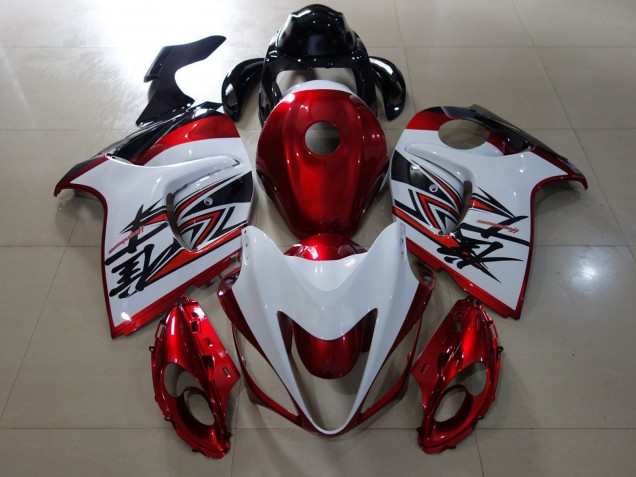 2008-2020 Rot Glänzend & Weiß Design GSXR 1300 Motorrad Verkleidungen 2008-2020 Rot Glänzend & Weiß Design GSXR 1300 Motorrad Verkleidungen