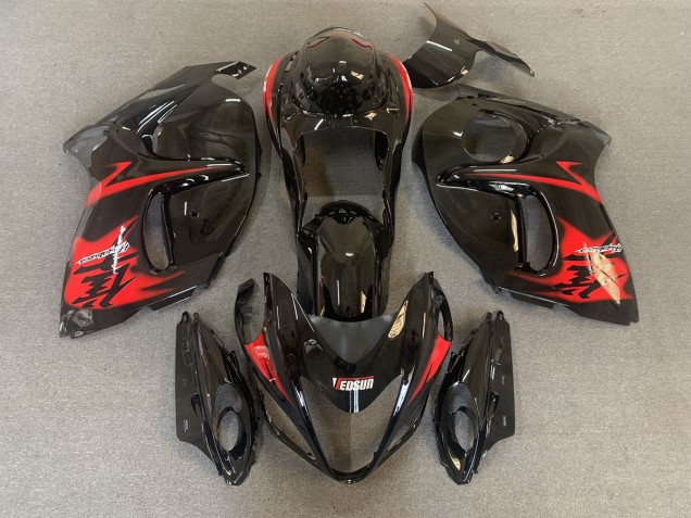 2008-2020 Schwarz Glänzend Mit Roten Logos GSXR 1300 Motorrad Verkleidungen 2008-2020 Schwarz Glänzend Mit Roten Logos GSXR 1300 Motorrad Verkleidungen