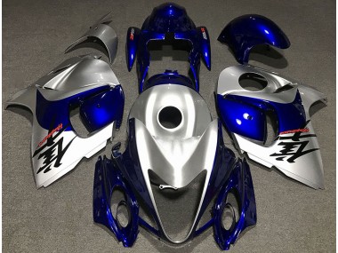 2008-2020 Silber Glänzend & Blau GSXR 1300 Motorrad Verkleidungen