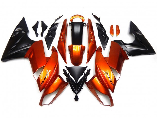 2009-2011 Gebranntes Orange Ninja 650R Motorrad Verkleidungen 2009-2011 Gebranntes Orange Ninja 650R Motorrad Verkleidungen
