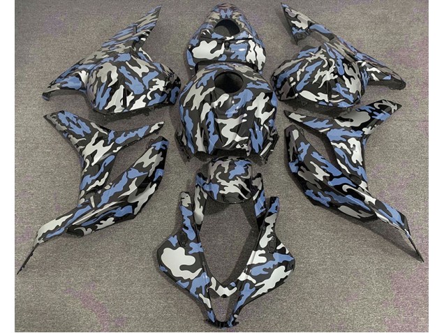 2009-2012 Blau & Silber Camo CBR600RR Motorrad Verkleidungen 2009-2012 Blau & Silber Camo CBR600RR Motorrad Verkleidungen