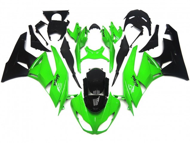 2009-2012 Dunkelglänzend Grün Scharf ZX6R Motorrad Verkleidungen 2009-2012 Dunkelglänzend Grün Scharf ZX6R Motorrad Verkleidungen