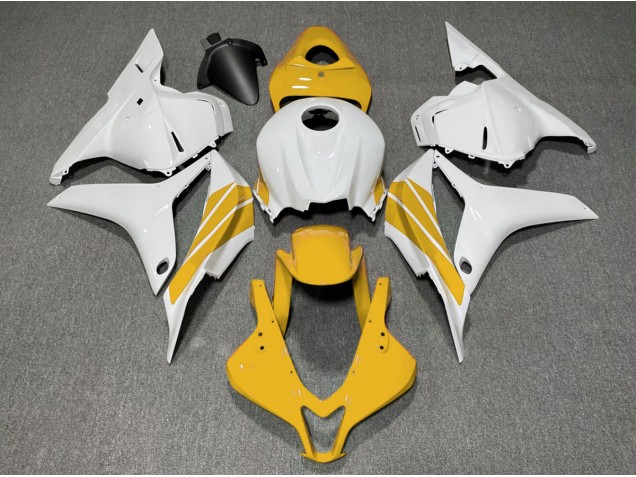2009-2012 Gelber & Weißer Seitenstreifen CBR600RR Motorrad Verkleidungen 2009-2012 Gelber & Weißer Seitenstreifen CBR600RR Motorrad Verkleidungen