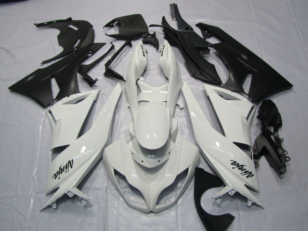 2009-2012 Glänzend Weiß ZX6R Motorrad Verkleidungen 2009-2012 Glänzend Weiß ZX6R Motorrad Verkleidungen