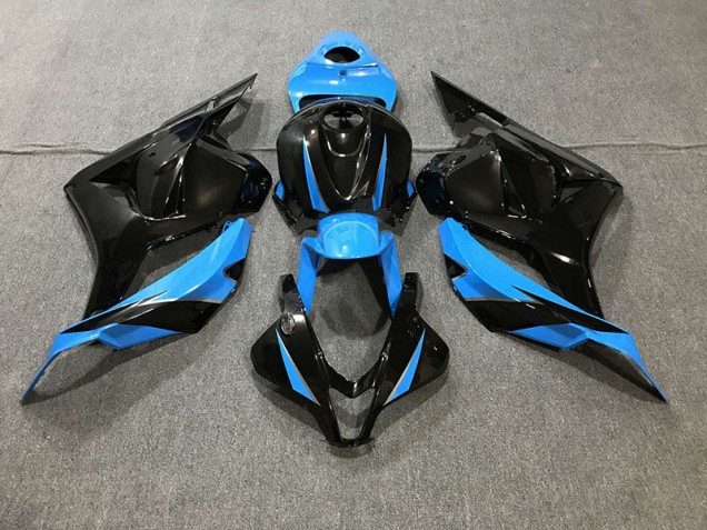 2009-2012 Glänzendes Schwarz & Himmelblau CBR600RR Motorrad Verkleidungen 2009-2012 Glänzendes Schwarz & Himmelblau CBR600RR Motorrad Verkleidungen