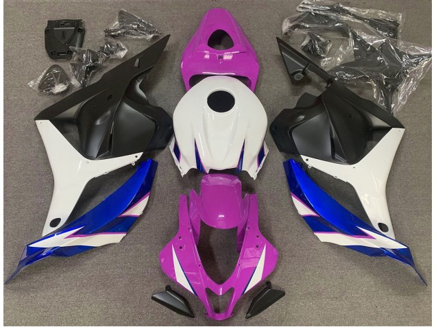 2009-2012 Glanzrosa Weiß & Blau CBR600RR Motorrad Verkleidungen 2009-2012 Glanzrosa Weiß & Blau CBR600RR Motorrad Verkleidungen