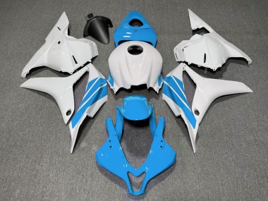 2009-2012 Hellblauer & Weißer Seitenstreifen CBR600RR Motorrad Verkleidungen