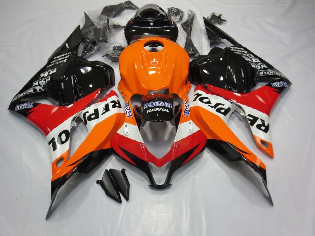 2009-2012 Klassischer Repsol Stil CBR600RR Motorrad Verkleidungen 2009-2012 Klassischer Repsol Stil CBR600RR Motorrad Verkleidungen