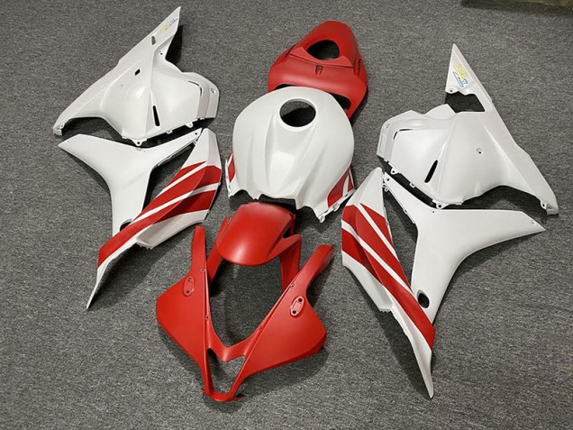 2009-2012 Matt Rot / Weiß CBR600RR Motorrad Verkleidungen 2009-2012 Matt Rot / Weiß CBR600RR Motorrad Verkleidungen