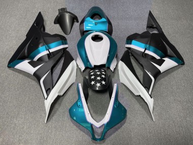 2009-2012 Matt Schwarzer & Hellblauer Stern CBR600RR Motorrad Verkleidungen