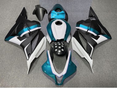 2009-2012 Matt Schwarzer & Hellblauer Stern CBR600RR Motorrad Verkleidungen
