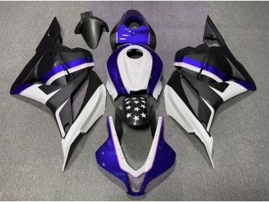 2009-2012 Matt Schwarzer & Tiefes Blauer Stern CBR600RR Motorrad Verkleidungen