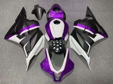 2009-2012 Matt Schwarzer & Violetter Stern CBR600RR Motorrad Verkleidungen