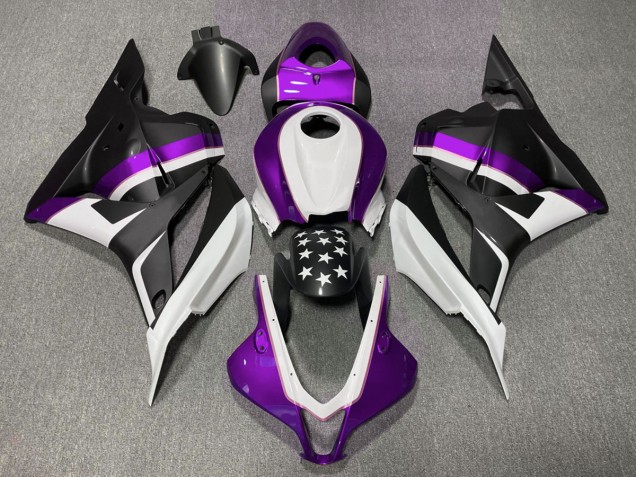 2009-2012 Matt Schwarzer & Violetter Stern CBR600RR Motorrad Verkleidungen 2009-2012 Matt Schwarzer & Violetter Stern CBR600RR Motorrad Verkleidungen