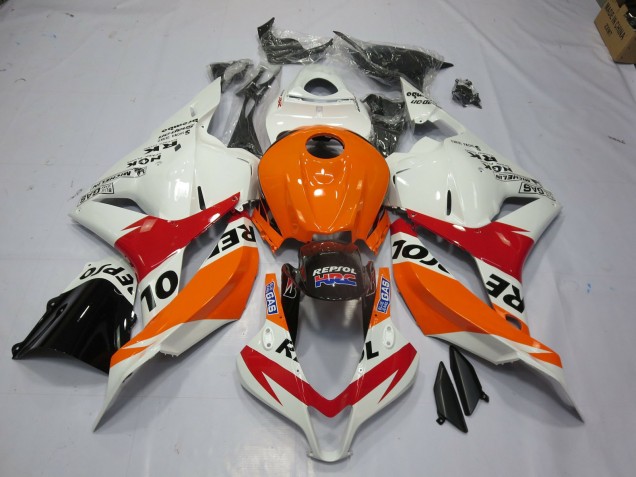 2009-2012 Weiß Repsol CBR600RR Motorrad Verkleidungen 2009-2012 Weiß Repsol CBR600RR Motorrad Verkleidungen