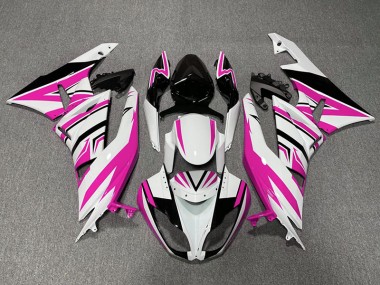 2009-2012 Rosa Weiß & Schwarz Zag ZX6R Motorrad Verkleidungen