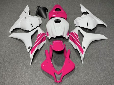 2009-2012 Rosa & Weißer Seitenstreifen CBR600RR Motorrad Verkleidungen