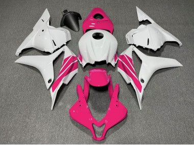 2009-2012 Rosa & Weißer Seitenstreifen CBR600RR Motorrad Verkleidungen