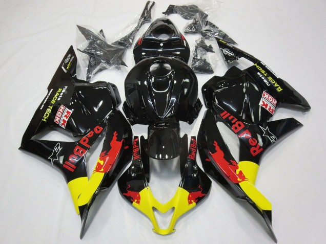 2009-2012 Rot Bull Schwarz Glänzend CBR600RR Motorrad Verkleidungen 2009-2012 Rot Bull Schwarz Glänzend CBR600RR Motorrad Verkleidungen