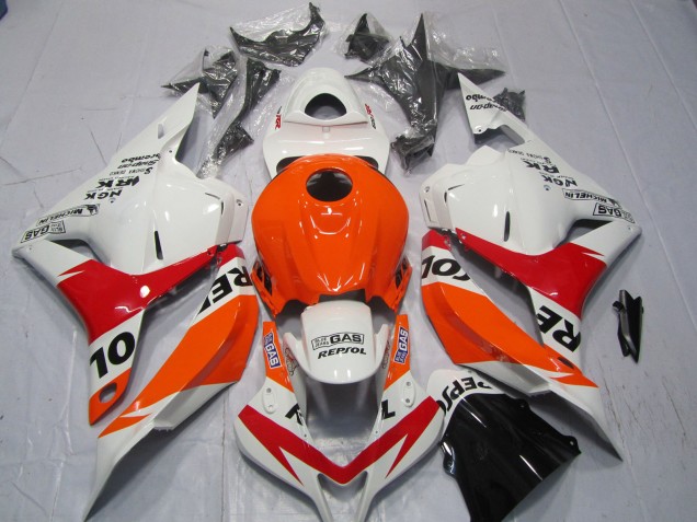 2009-2012 Weiß & Rot Repsol CBR600RR Motorrad Verkleidungen 2009-2012 Weiß & Rot Repsol CBR600RR Motorrad Verkleidungen