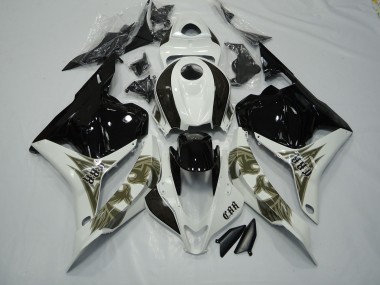 2009-2012 Schwarz Gold & Weiß CBR600RR Motorrad Verkleidungen