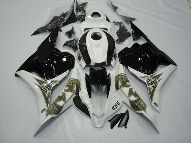 2009-2012 Schwarz Gold & Weiß CBR600RR Motorrad Verkleidungen 2009-2012 Schwarz Gold & Weiß CBR600RR Motorrad Verkleidungen