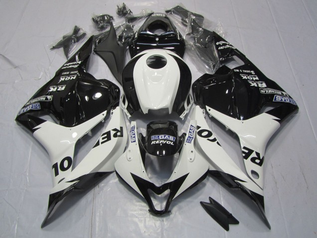 2009-2012 Weiß & Schwarz Repsol CBR600RR Motorrad Verkleidungen 2009-2012 Weiß & Schwarz Repsol CBR600RR Motorrad Verkleidungen