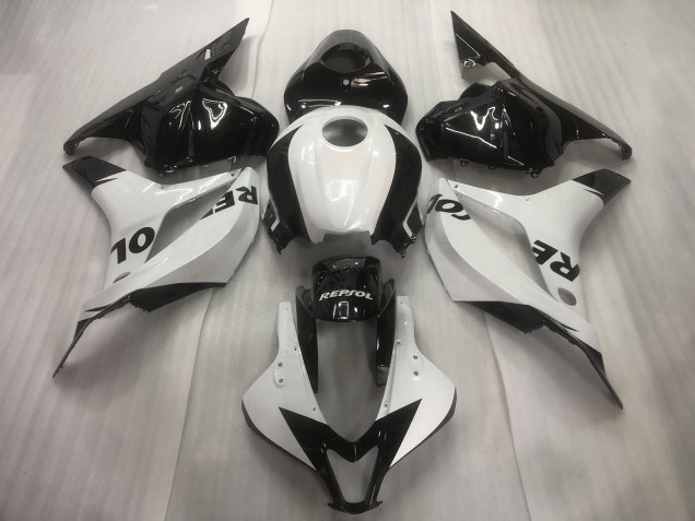 2009-2012 Weiß / Schwarz Repsol Einfarbig CBR600RR Motorrad Verkleidungen 2009-2012 Weiß / Schwarz Repsol Einfarbig CBR600RR Motorrad Verkleidungen