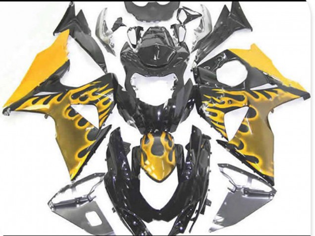 2009-2016 Gelb Flamme GSXR 1000 Motorrad Verkleidungen 2009-2016 Gelb Flamme GSXR 1000 Motorrad Verkleidungen