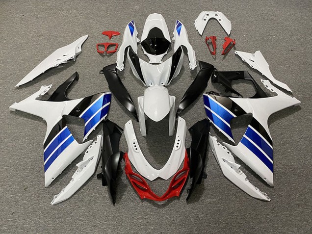 2009-2016 Glänzend Weiß Blau Schwarz & Rot GSXR 1000 Motorrad Verkleidungen 2009-2016 Glänzend Weiß Blau Schwarz & Rot GSXR 1000 Motorrad Verkleidungen