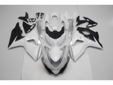 2009-2016 Glänzend Weiß & Silber GSXR 1000 Motorrad Verkleidungen