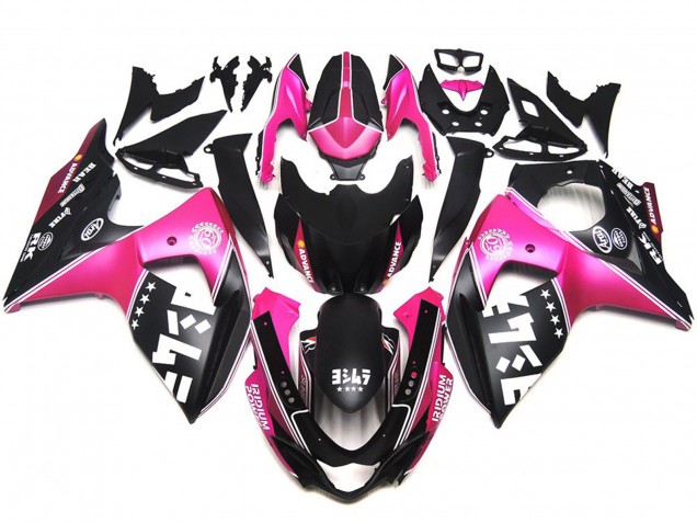 2009-2016 Matt Rosa Benutzerdefinierte Logos GSXR 1000 Motorrad Verkleidungen 2009-2016 Matt Rosa Benutzerdefinierte Logos GSXR 1000 Motorrad Verkleidungen
