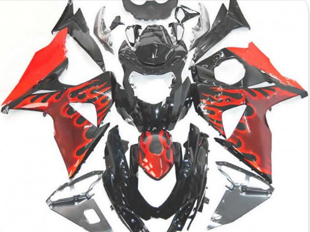 2009-2016 Rot Flamme GSXR 1000 Motorrad Verkleidungen 2009-2016 Rot Flamme GSXR 1000 Motorrad Verkleidungen