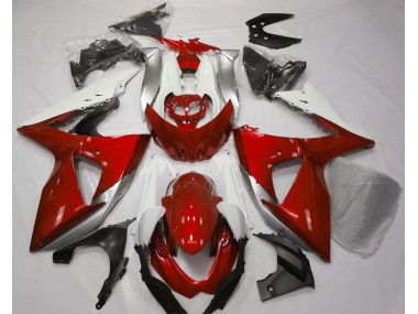 2009-2016 Rot Glänzend & Weiß GSXR 1000 Motorrad Verkleidungen