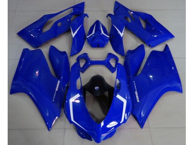 2011-2014 Glänzend Blau & Weiß Ducati 1199 Motorrad Verkleidungen