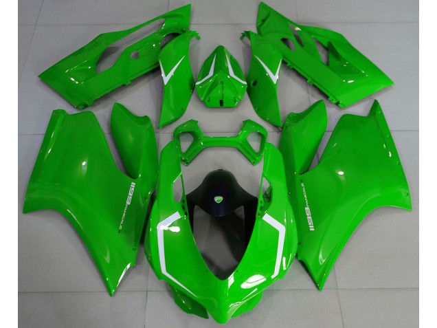 2011-2014 Glänzend Grün & Weiß Ducati 1199 Motorrad Verkleidungen 2011-2014 Glänzend Grün & Weiß Ducati 1199 Motorrad Verkleidungen